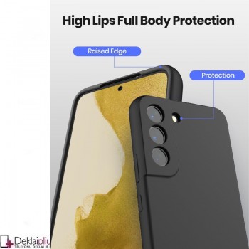 Liquid Air silikoninis juodas dėklas - su kameros apsauga (Samsung S22 Plus) Liquid Air silikoninis juodas dėklas - su kameros apsauga (Samsung S22 Plus)